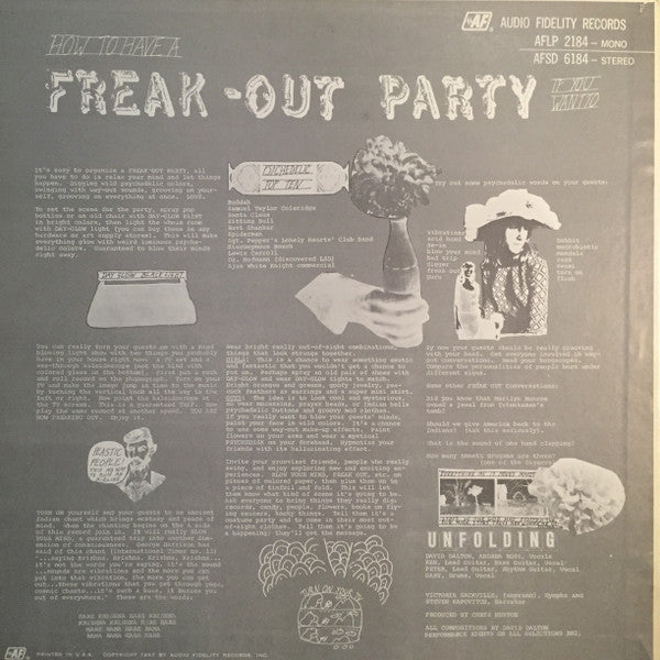 The Unfolding "How to Blow Your Mind and Have a Freak-Out Party" LP (Orange Sunshine Vinyl)