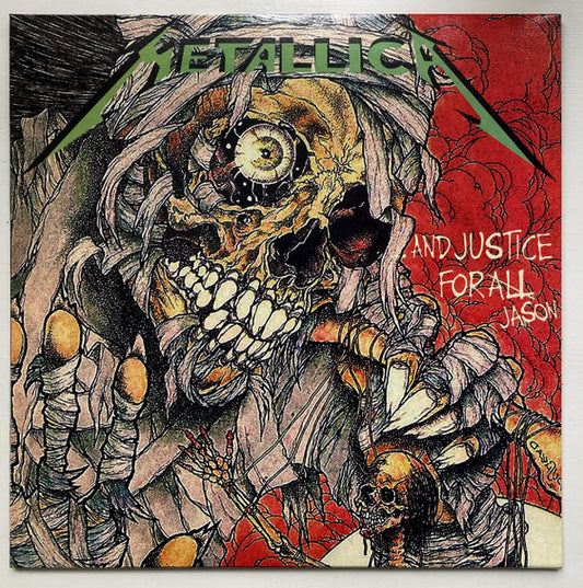 Used Vinyl: Metallica "And Justice For Jason (Audible Bass Mix of "Justice For All")" 2xLP (2025 Pink and Blue Vinyl Press)