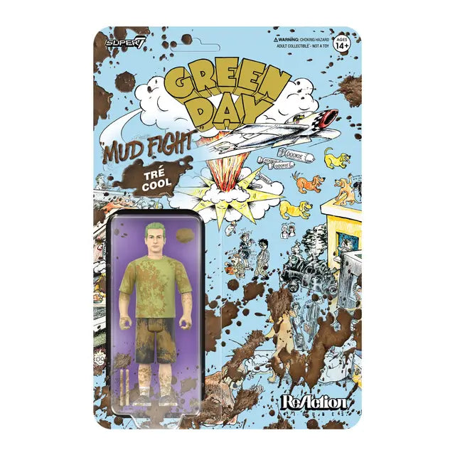 Green Day "Tre Cool Mud Fight" ReAction Figure