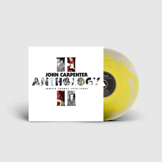 PRE-ORDER: John Carpenter "Anthology II (Movie Themes 1976 - 1988)" LP (Indie Exclusive Clear w/ Yellow Splatter Vinyl)