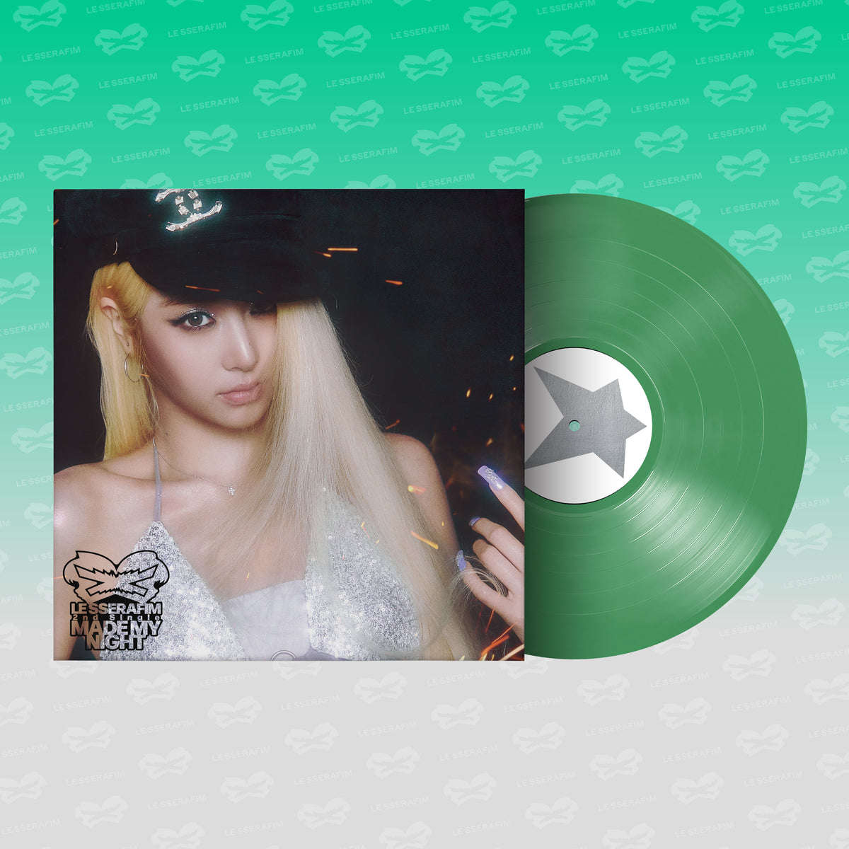 PRE-ORDER: LE SSERAFIM "2nd Single Album 'Made My Night'" LP (SPRING GREEN ver.)