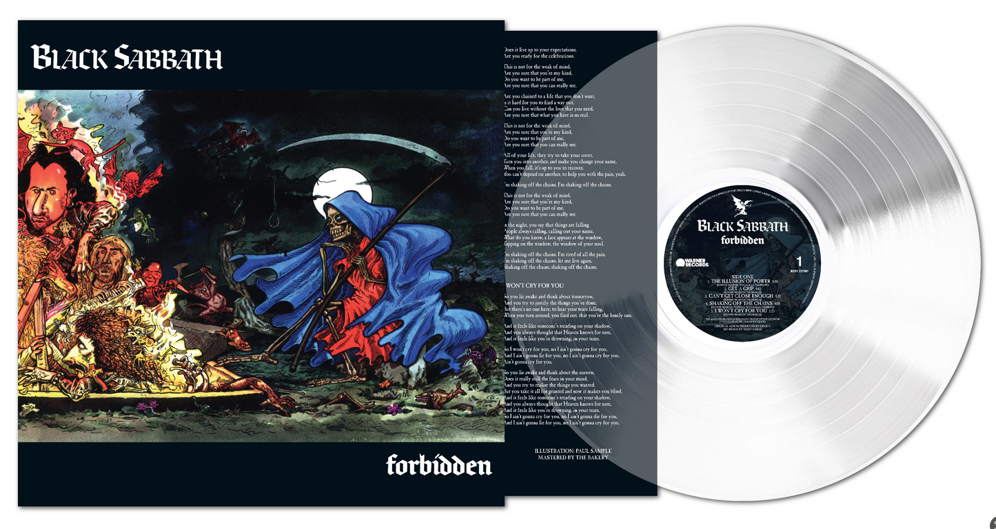 Black Sabbath "Forbidden (2024 Tony Iommi Remix)" LP (Crystal Clear Vinyl)