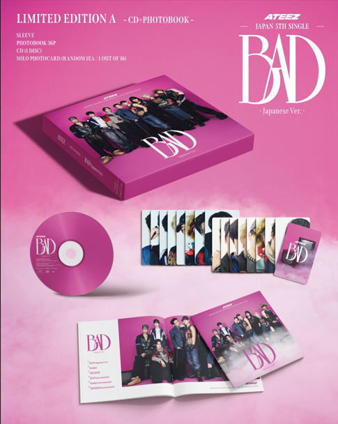 PRE-ORDER: ATEEZ "BAD" CD (Limited Edition Japanese Ver. A w/Photobook)