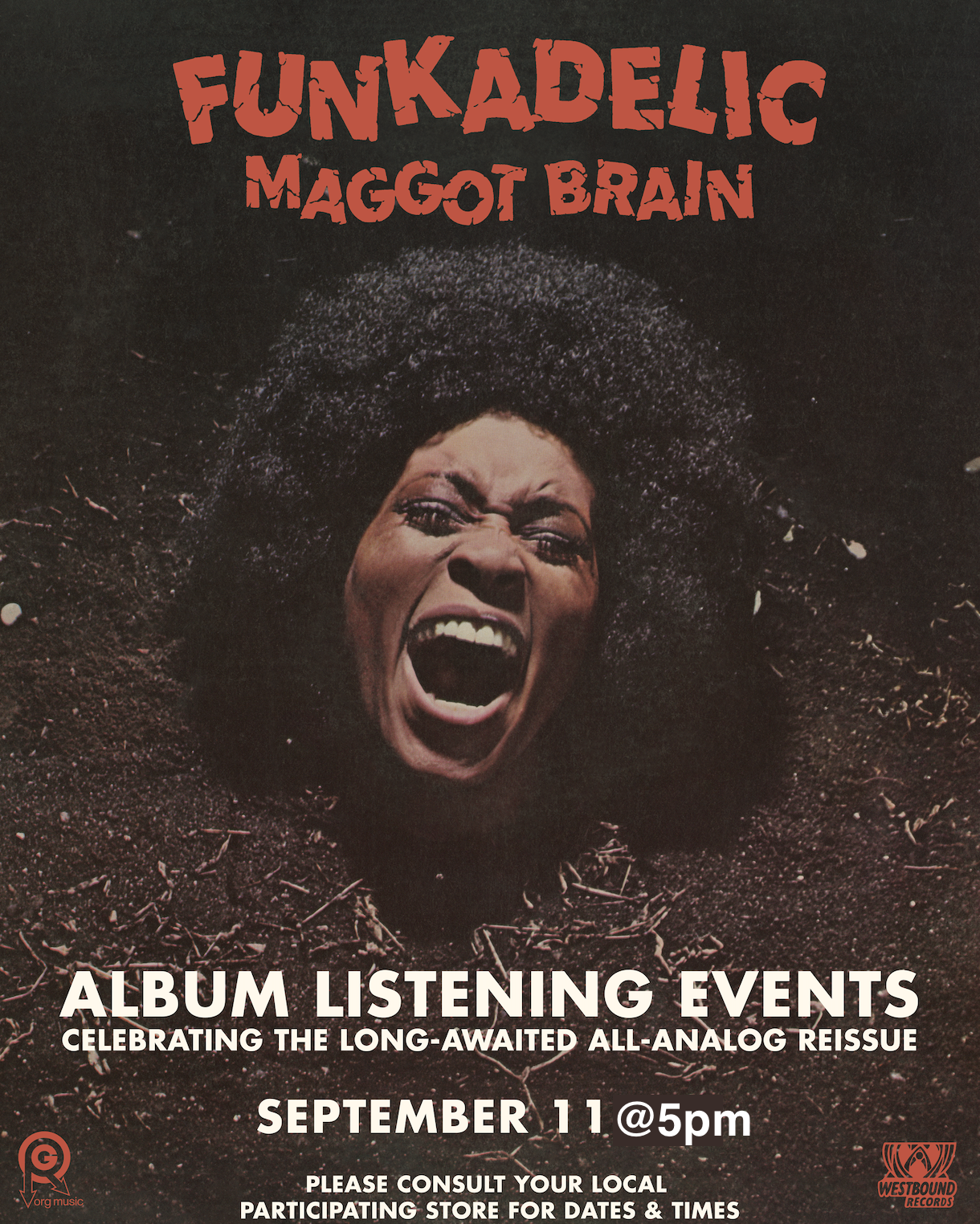 Funkadelic "Maggot Brain" Listening Party - FRIDAY 9/11 @ 5PM