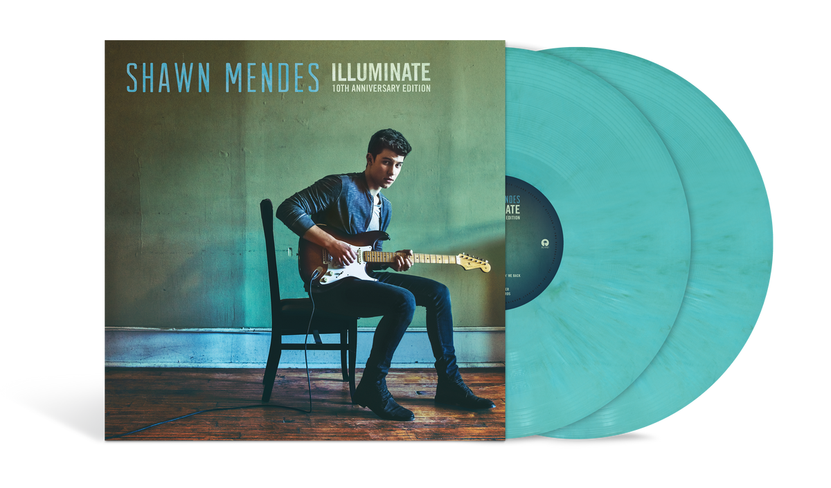PRE-ORDER: Shawn Mendes "Illuminate (10th Anniversary Edition)" 2xLP (Translucent Aqua Vinyl)