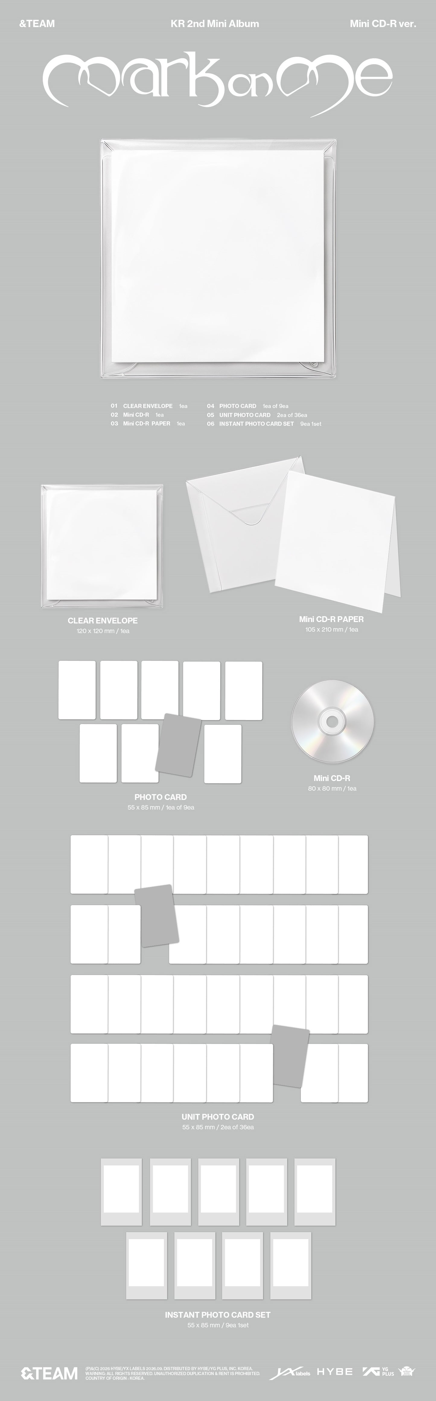 PRE-ORDER: &TEAM "Mark On Me" CD (Mini-CD ver.)