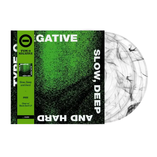 Type O Negative "Slow, Deep and Hard" LP (Clear w/ Black Swirl Vinyl)