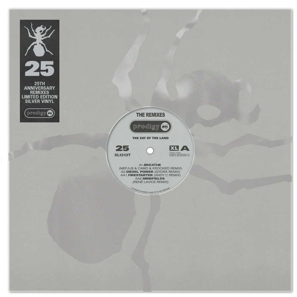 The Prodigy "The Fat of the Land" 25th Anniversary 12" EP Remixes (Silver vinyl)