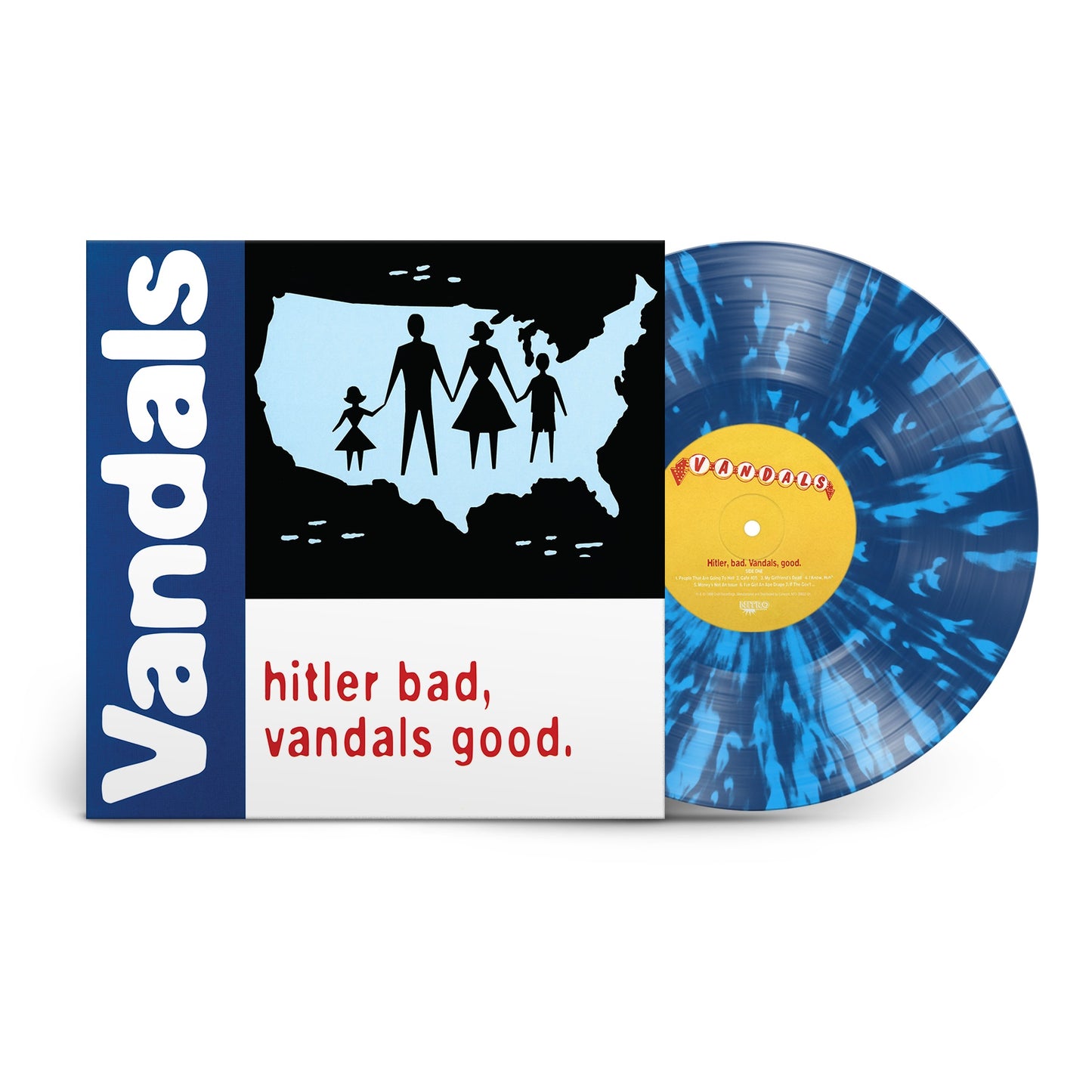 The Vandals "Hitler Bad, Vandals Good" 25th Anniversary Edition LP (White/Blue Splatter)