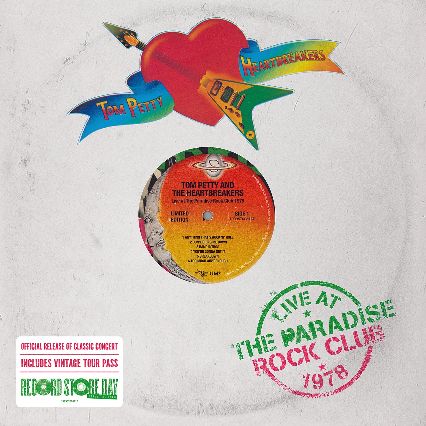 Tom Petty & The Heartbreakers "July 16, 1978 - Paradise Theater, Boston, MA" LP (180g Pink & Green Translucent Vinyl) (RSD 2026)