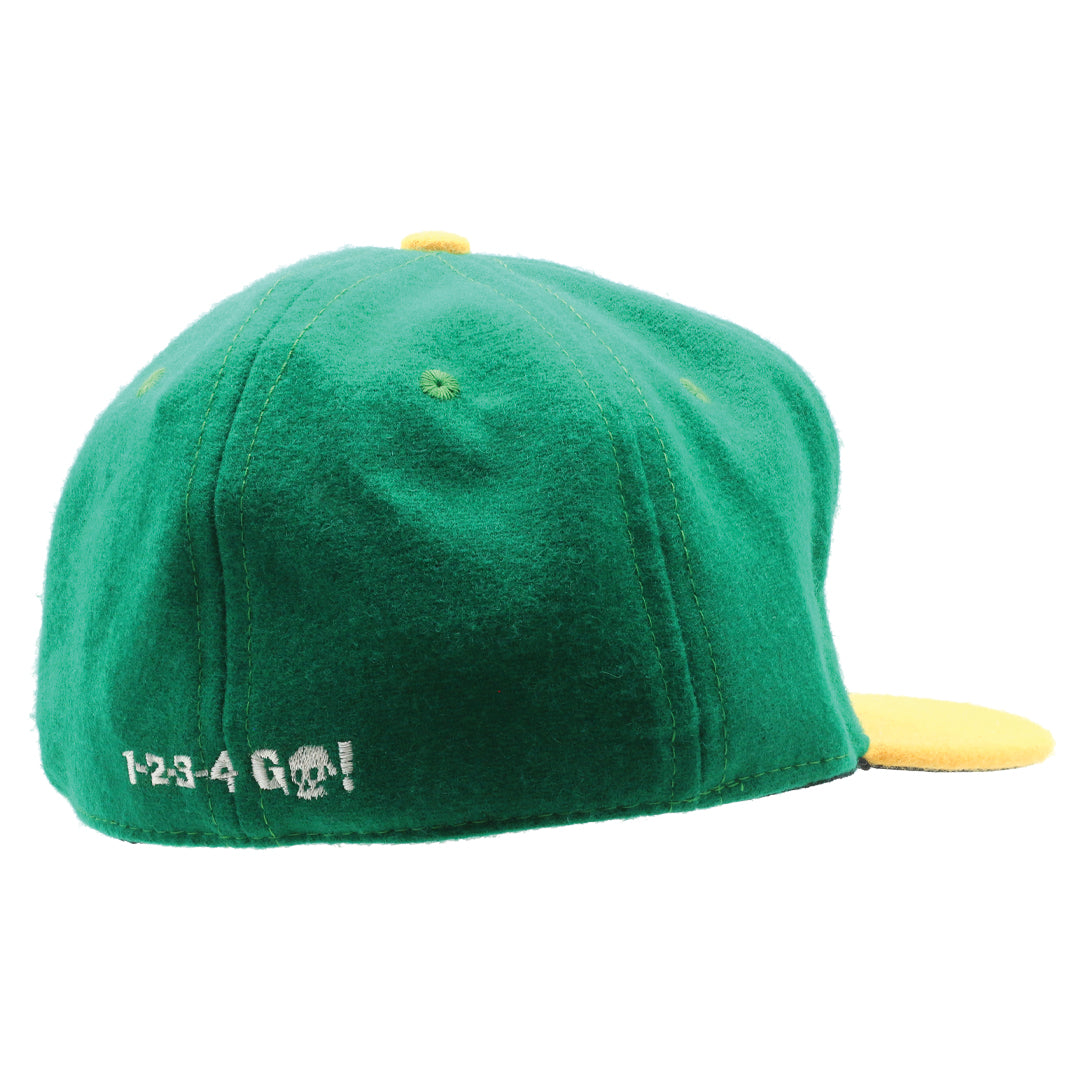 1-2-3-4 Go! Logo Green & Gold (Oakland Pride) Wool Cap