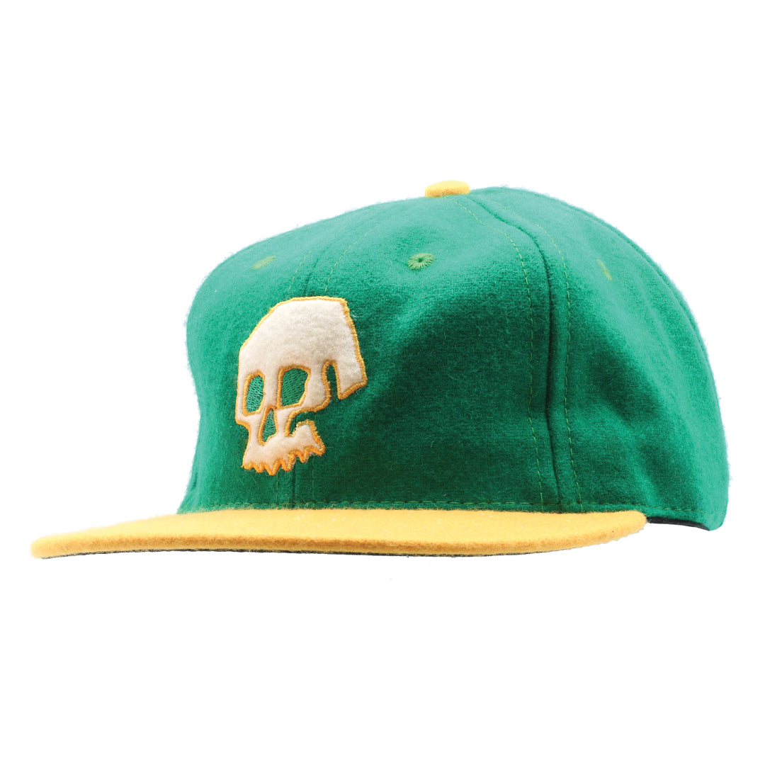 1-2-3-4 Go! Logo Green & Gold (Oakland Pride) Wool Cap