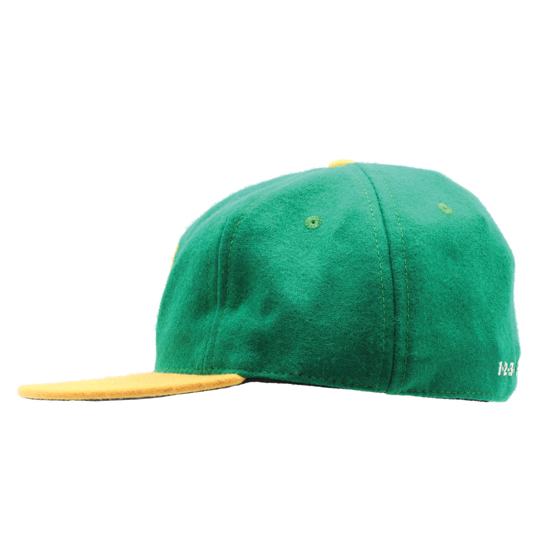 1-2-3-4 Go! Logo Green & Gold (Oakland Pride) Wool Cap