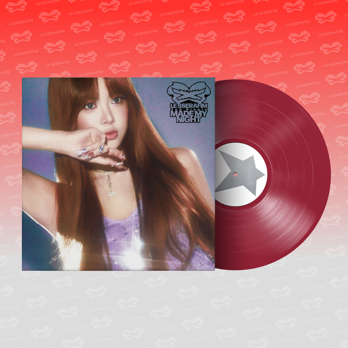 PRE-ORDER: LE SSERAFIM "2nd Single Album 'Made My Night'" LP (WARM RED ver.)