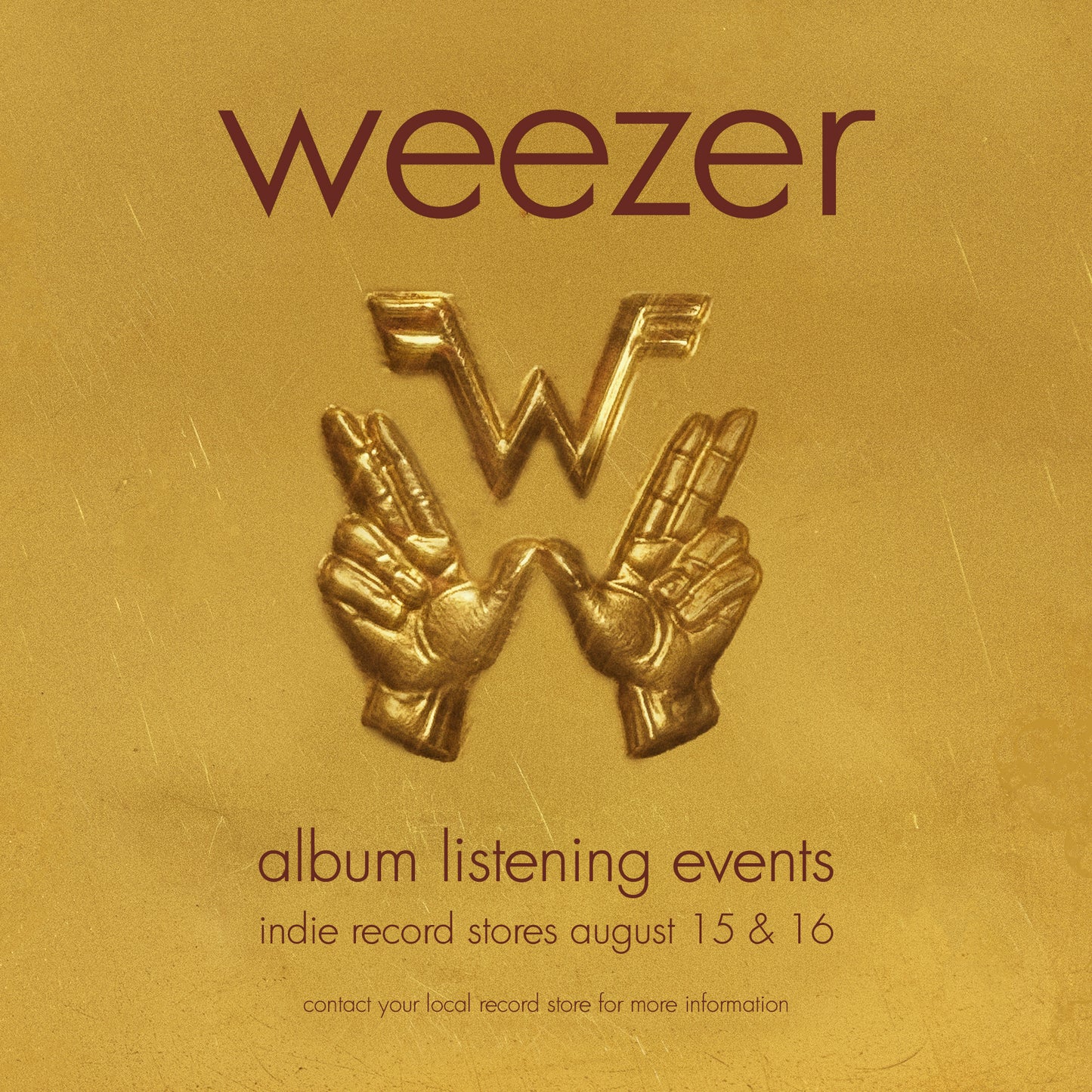 Weezer Listening Party - SATURDAY 8/15 @ Noon