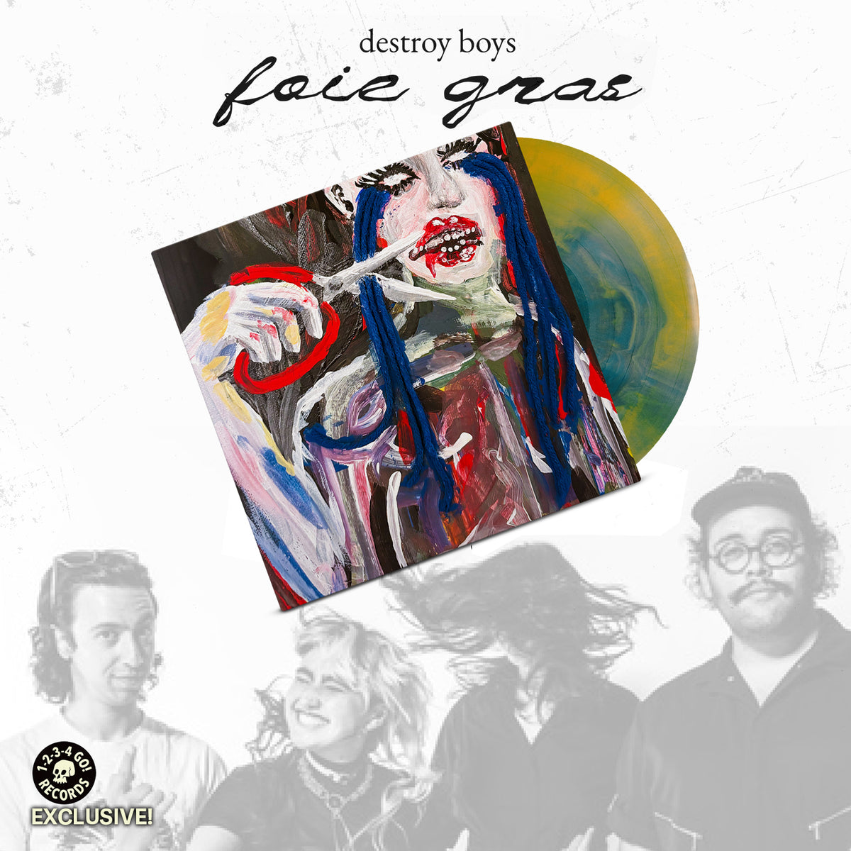 PRE-ORDER: Destroy Boys "Foie Gras" LP (1-2-3-4 Go! Records Exclusive Color Vinyl)