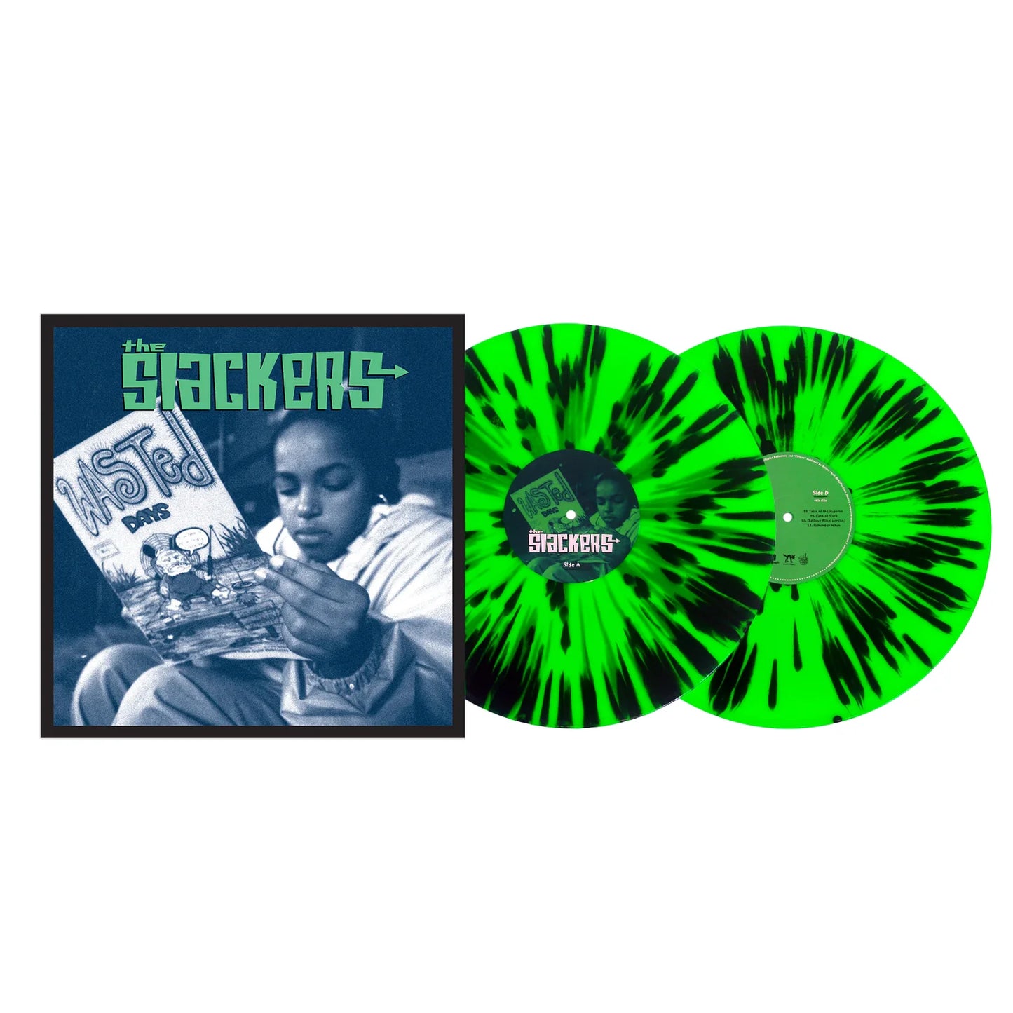 The Slackers "Wasted Days" 2xLP (Neon Green Vinyl, Black Splatter)