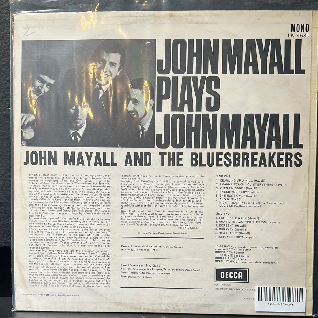 USED VINYL: John Mayall “John Mayall Plays John Mayall” LP (UK Press)