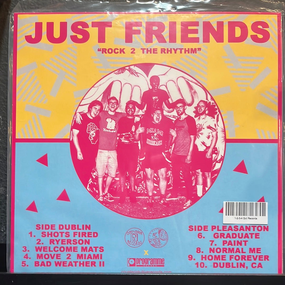 USED VINYL: Just Friends "Rock 2 The Rhythm" LP (White w/ Orange/Green/Pink Splatter)