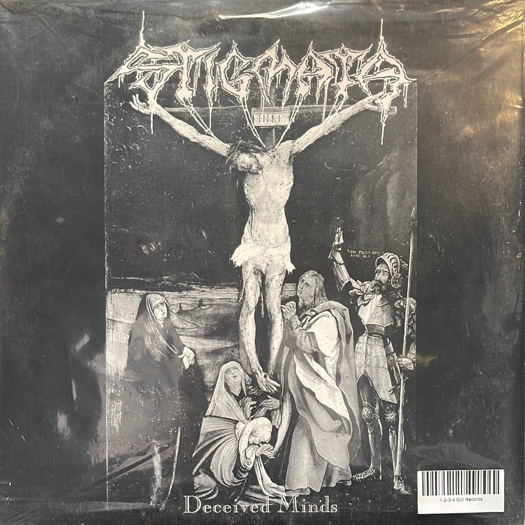 USED VINYL: Embryo (2) / Stigmata (9) “Damnatory-Cacophony / Deceived Minds” LP (Red/ White Split Vinyl)