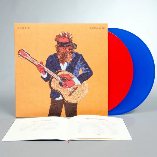 Iron & Wine "Beast Epic" LP (Deluxe Edition, Red & Blue Vinyl)