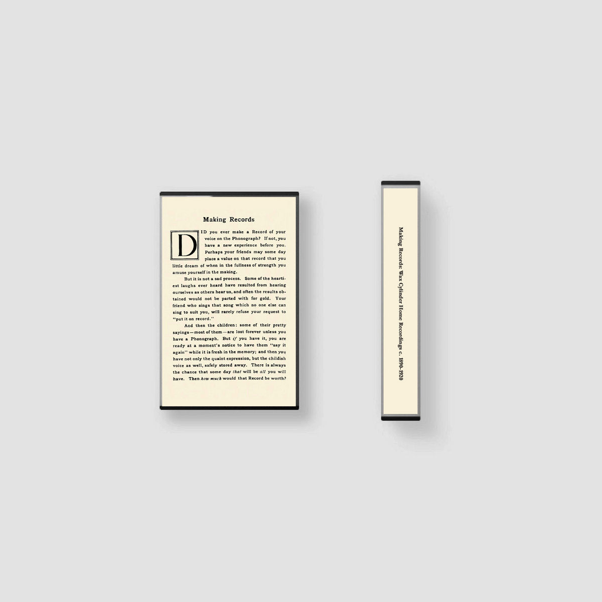 V/A "Making Records: Home Recordings c. 1890-1920" Cassette