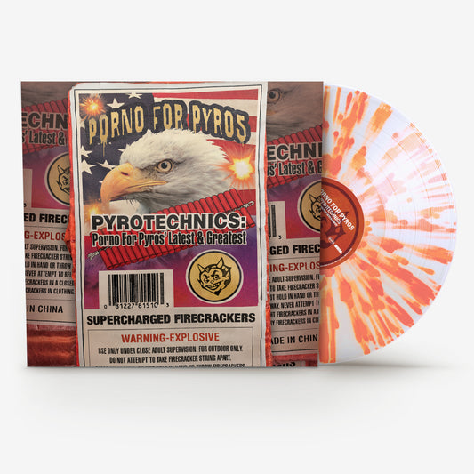 Porno For Pyros "Pyrotechnics: Porno For Pyros' Latest & Greatest" LP (Clear with Orange Splatter Vinyl)