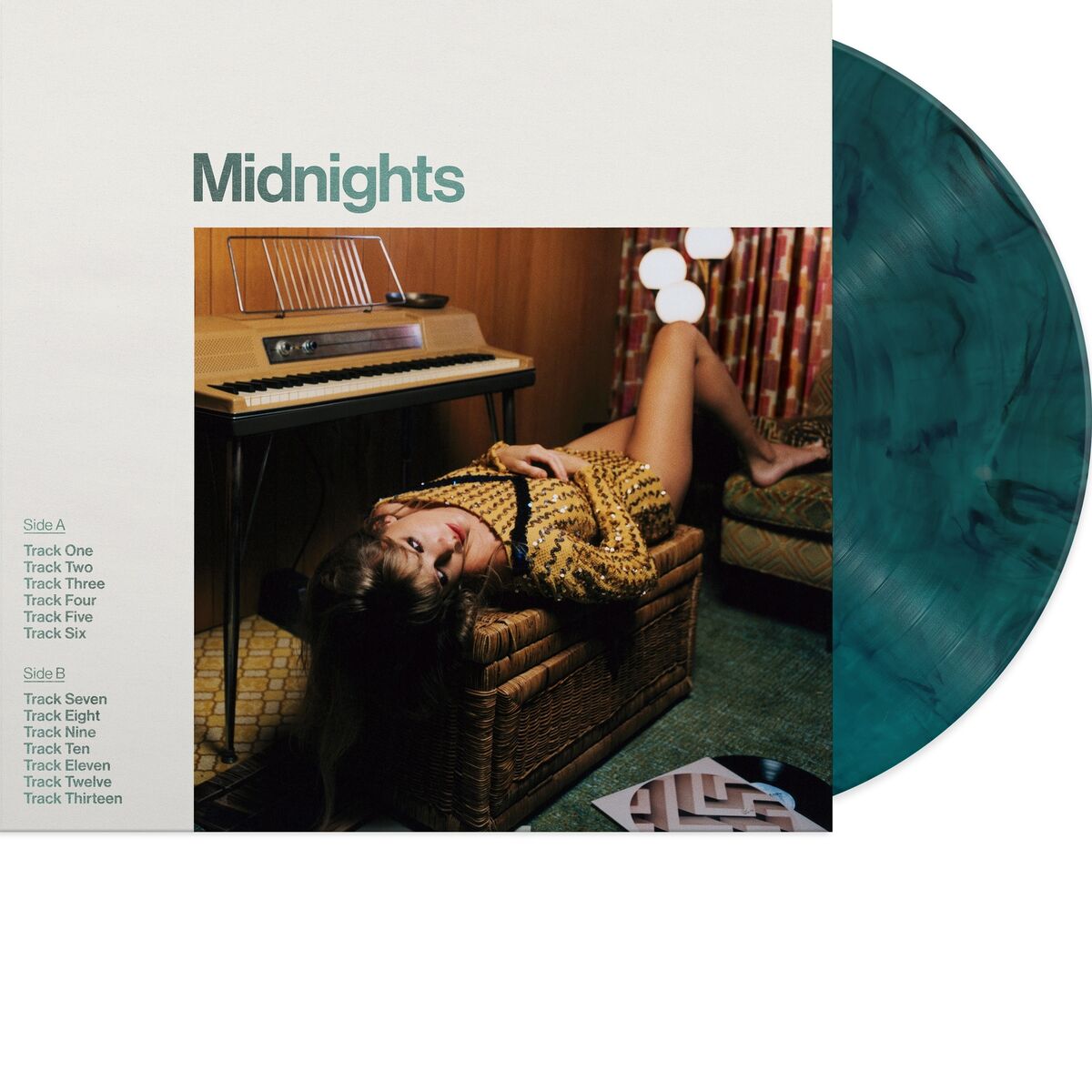 DAMAGED: Taylor Swift "Midnights" LP (Jade Green Marbled Vinyl)