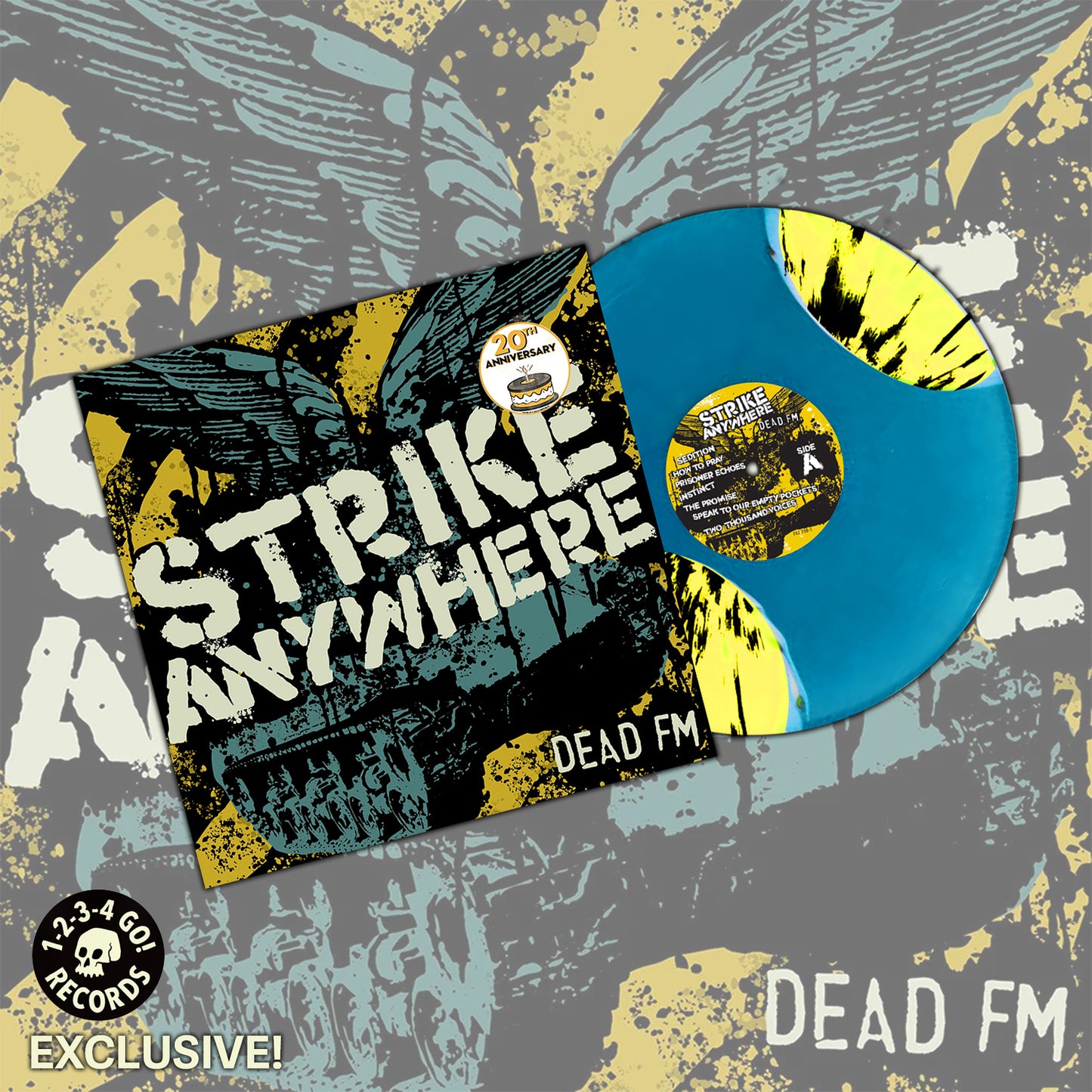PRE-ORDER: Strike Anywhere "Dead FM (20th Anniversary)" LP (1-2-3-4 Go! Records Exclusive Color Vinyl) (Copy) (Copy)