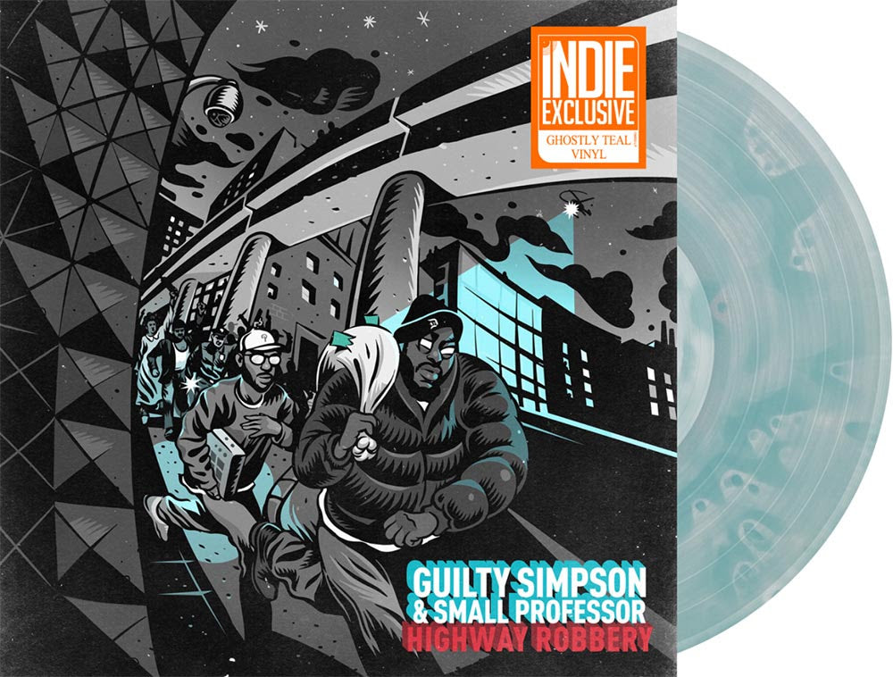 Guilty Simspson & Small Professor "Highway Robbery" LP (Ghostly Teal Vinyl)