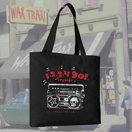 1-2-3-4 Go! Records "Wax Trax" Tote Bag