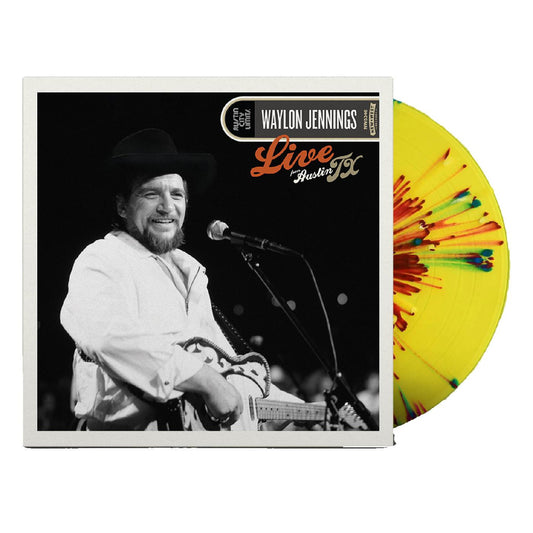 Waylon Jennings "Live From Austin, TX '84" LP (Red/Yellow Splatter)