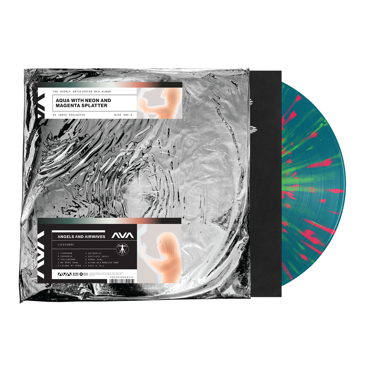 Angels and Airwaves ''Lifeforms'' LP (Aqua with Neon & Magenta Splatter Vinyl)