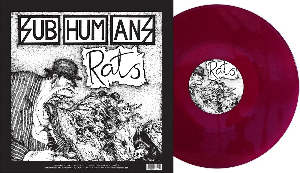 Subhumans "Time Flies/Rats" LP (Deep Purple Vinyl)