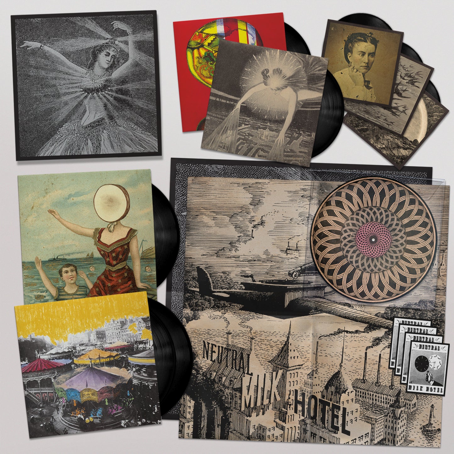 Neutral Milk Hotel "The Collected Works of..." 4xLP 2x10" 3x7" Box Set