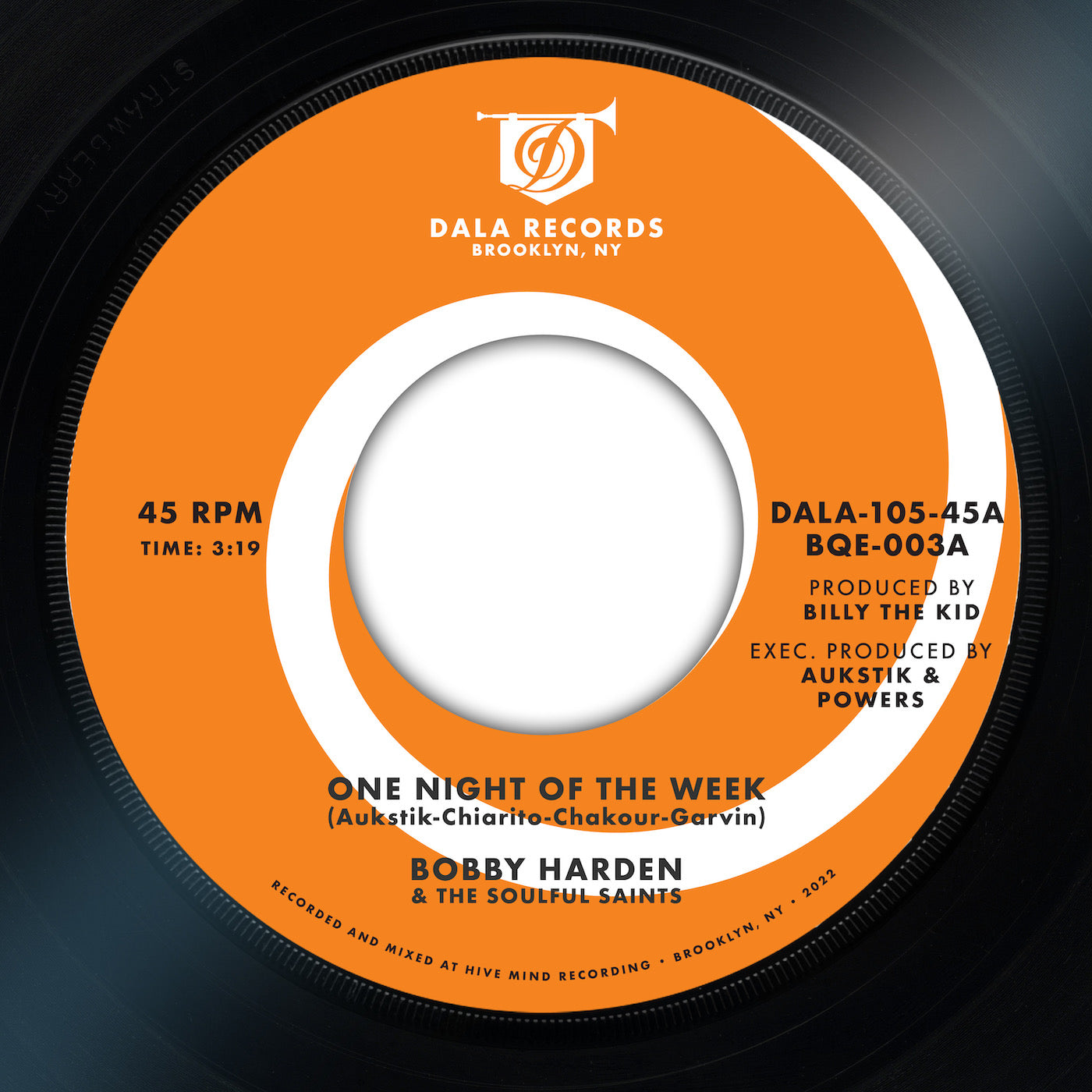 Bobby Harden & The Soulful Saints "One Night of the Week b/w Raise Your Mind" 7"