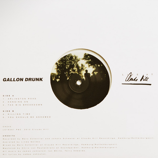 Gallon Drunk ''Live At Clouds Hill'' 10" Whi