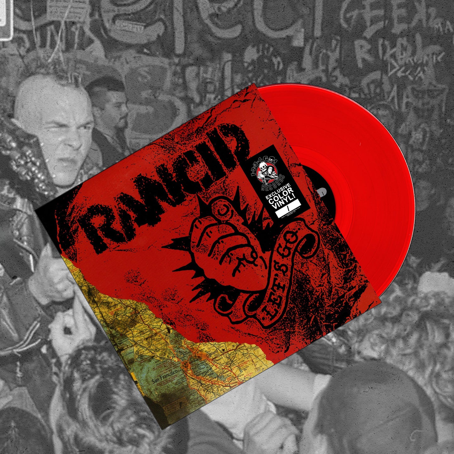 Rancid "Let's Go" LP (1-2-3-4 Go! Exclusive RED VINYL)