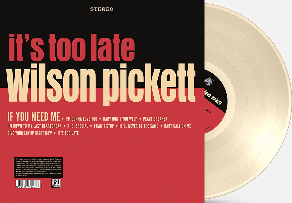 Wilson Pickett "It's Too Late" LP (Cream Vinyl)