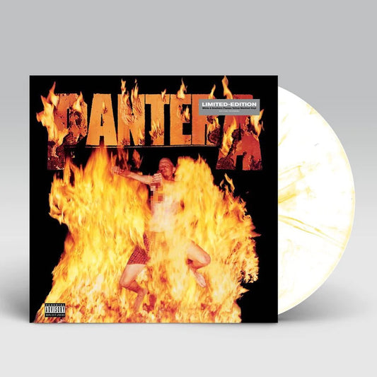 Pantera ''Reinventing the Steel'' LP (White & Southern Flames Yellow Marbled)